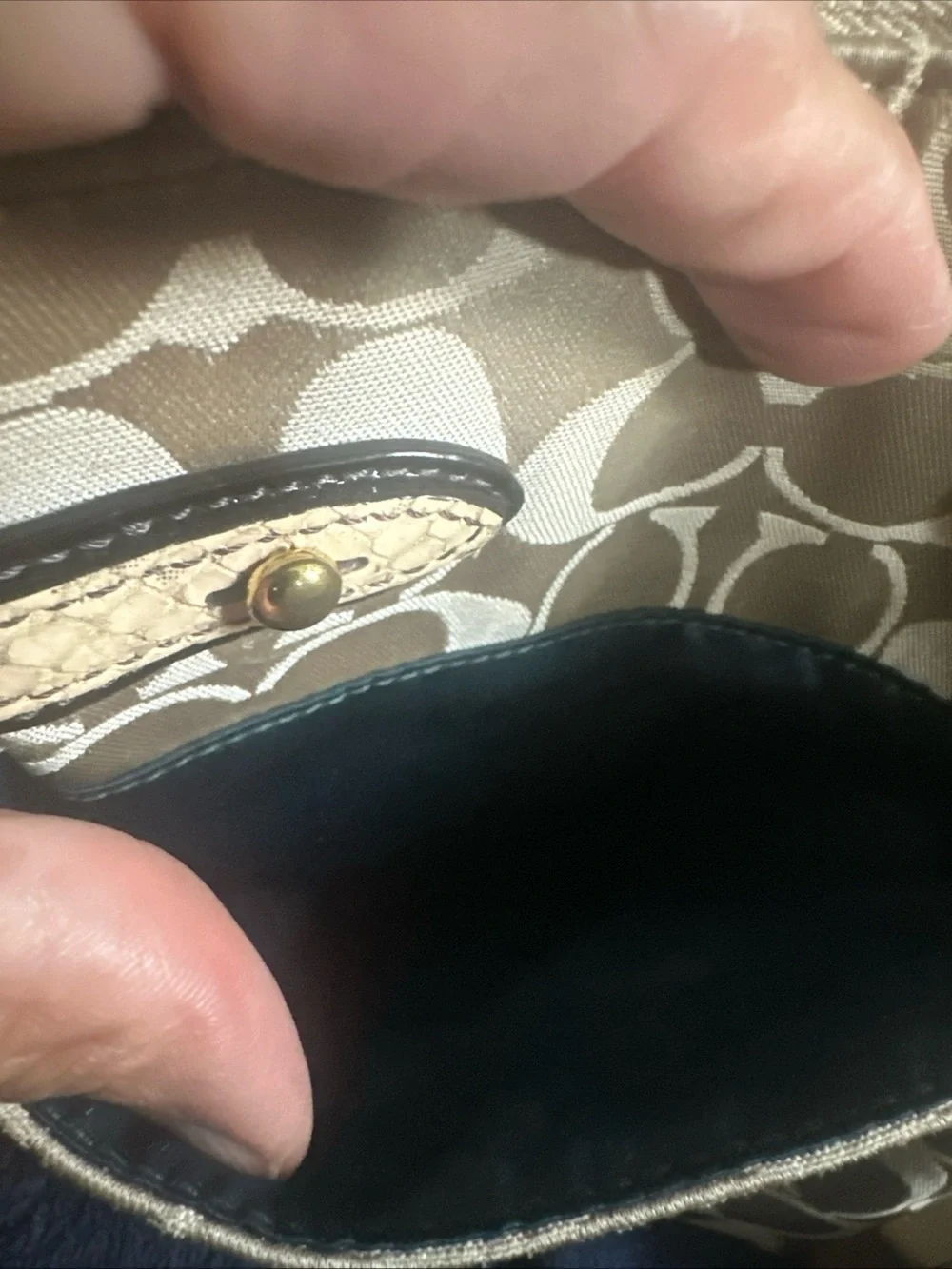 Coach crossbody beige